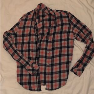 Pink and Navy Plaid Flannel from Target